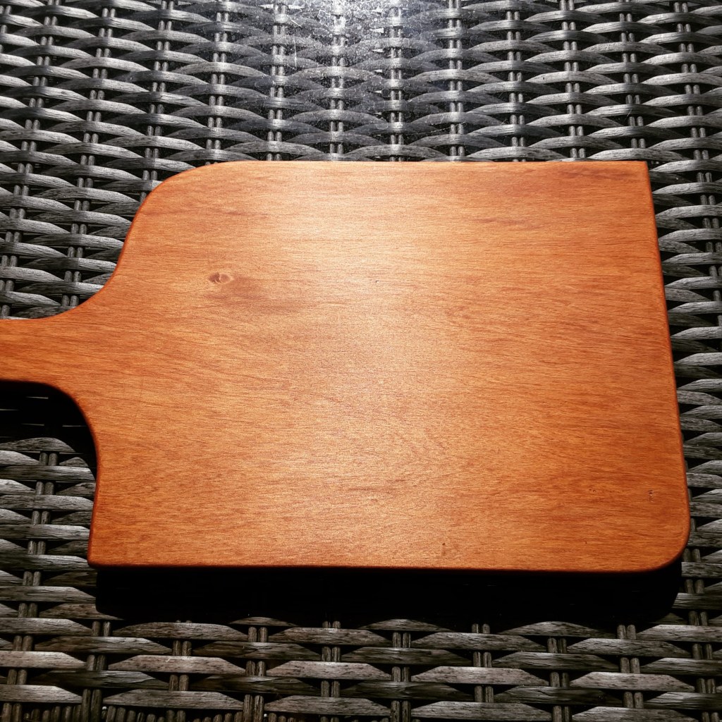 Charcuterie board in recycle rimu finished with Grumpy Bob's board wax (also sold separately).